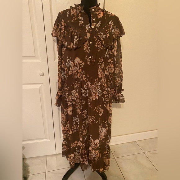 - NWT River Island Plus Disty Floral Dress size US 20 - Picture 2 of 10